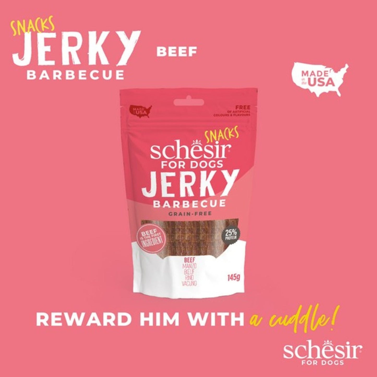 Schesir Dog Jerky Grain Free Beef 145G