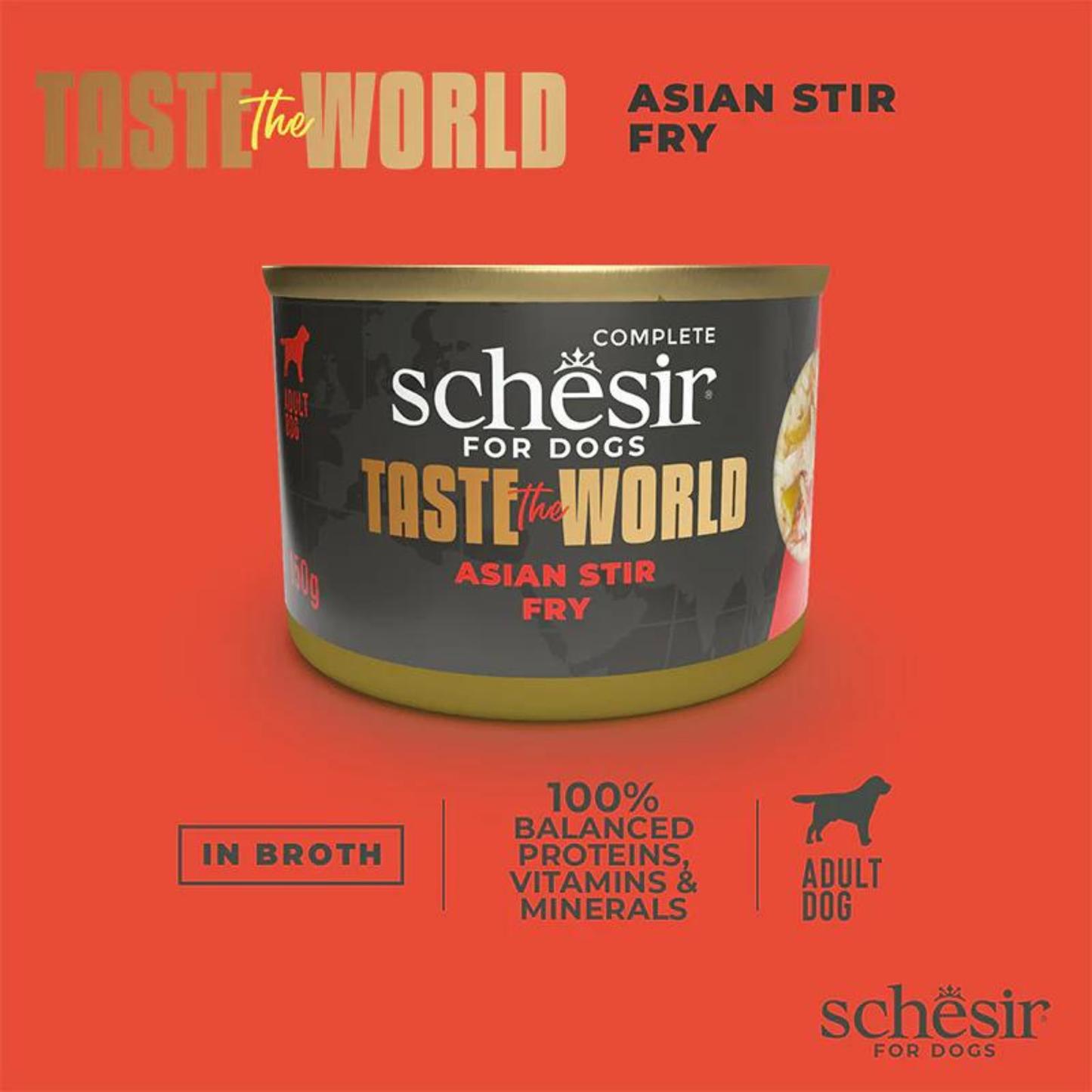 Schesir Dog Wet Food Asian Stir Fry - 150G