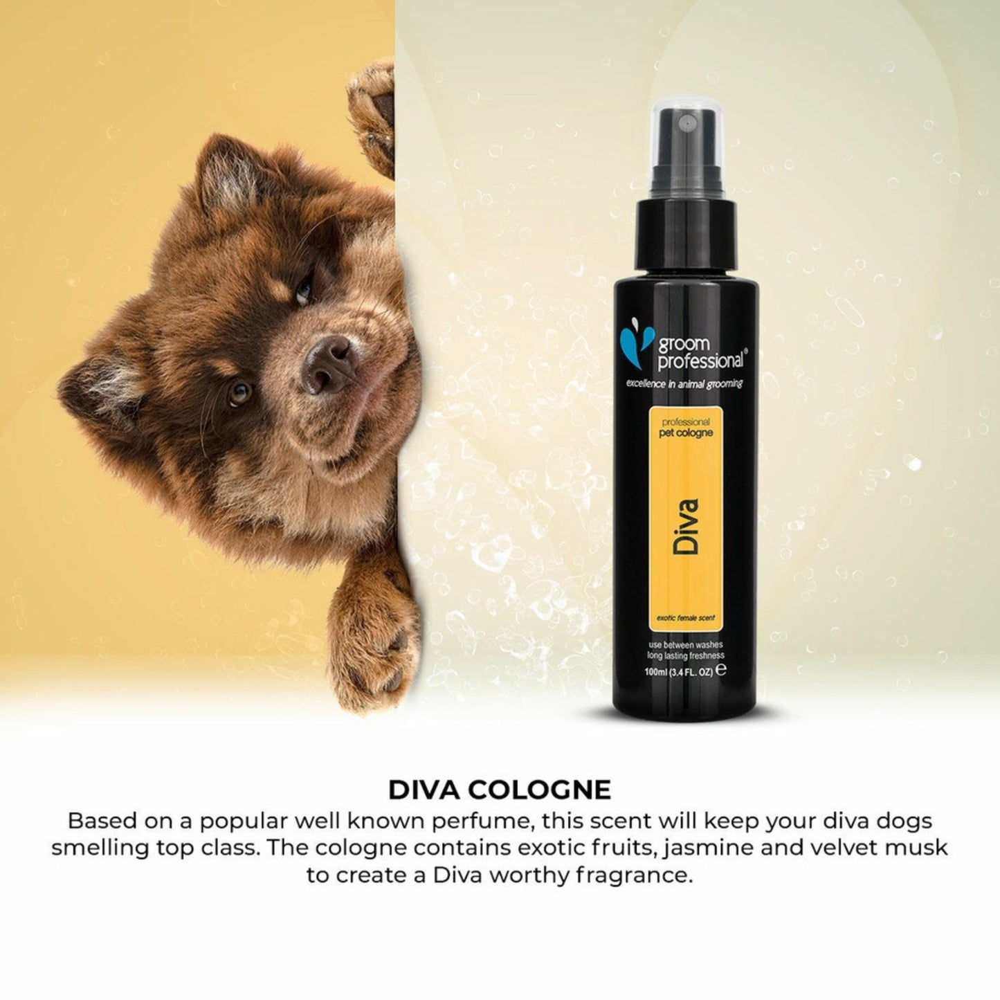 Groom Professional Diva Cologne – 100ml Exotic Female Scent