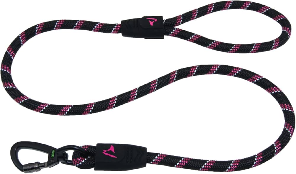 Doco 5Ft Reflective Rope Leash With Click & Lock Snap (Dcrope5060)Color: Pink, Sizes: S