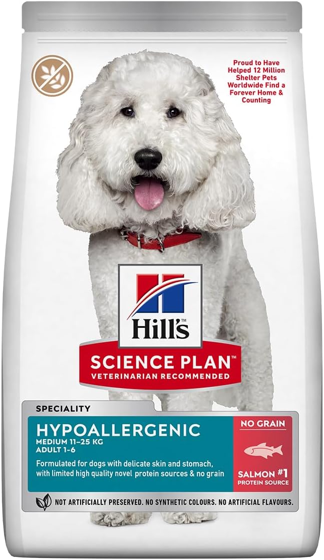 Hill’s Science Plan Hypoallergenic with Salmon Medium Breed Adult Dry Dog Food - 2.5KG