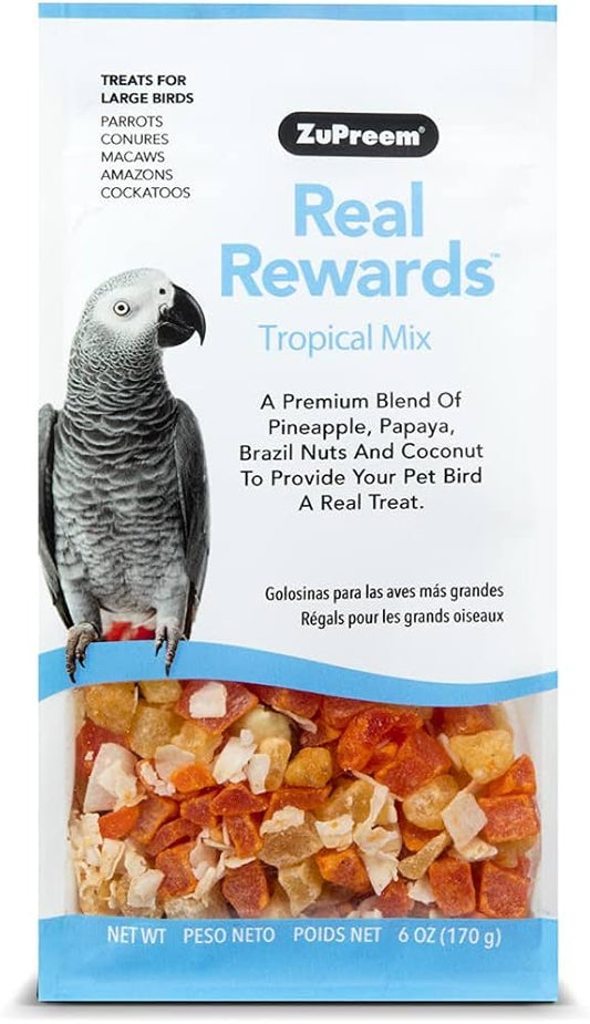 ZuPreem Real Reward Large Parrot Treats - Tropical Mix (170G)