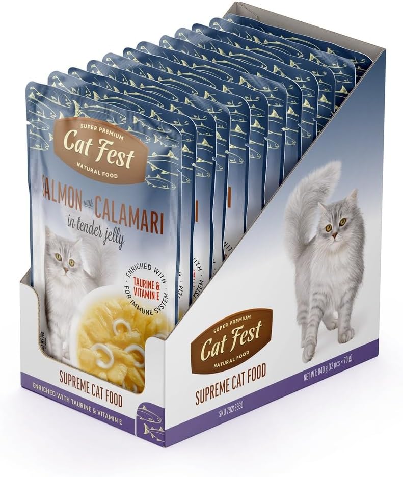 Cat Fest Salmon & Calamari in Jelly Gourmet Wet Cat Food