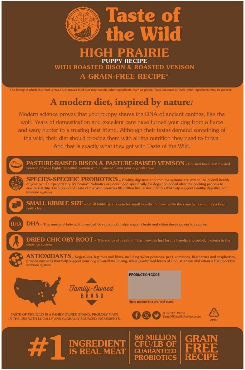 Taste Of The Wild High prairie Roasted Bison & Roasted Venison 2kg