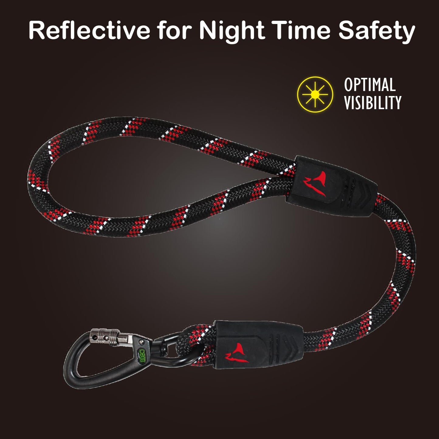 Doco® 20 Rope Leash W/ Ergocurve Foam Handle Ver.2 (Dcrope2020)Color: Black, Sizes: L