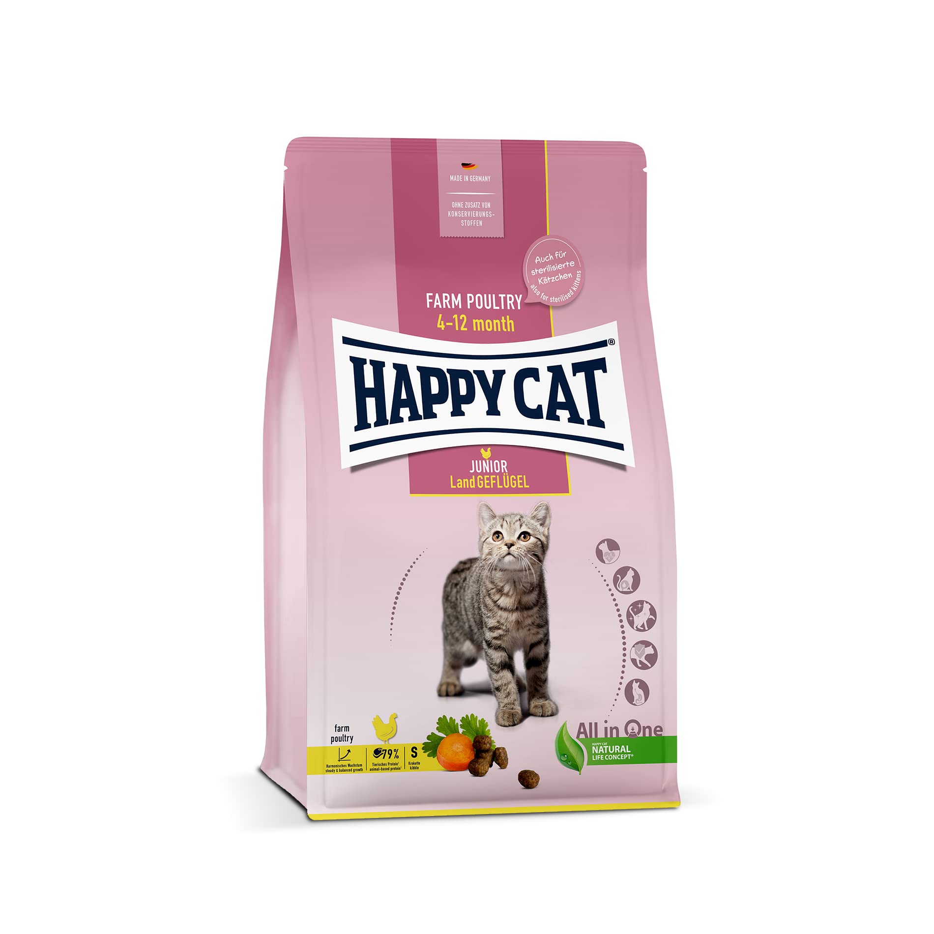 Happy Cat Junior Land Geflugel (Poultry) 1.3 Kg