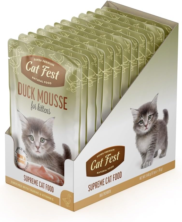 Cat Fest Duck Mousse for Kittens Soft Wet Cat Food
