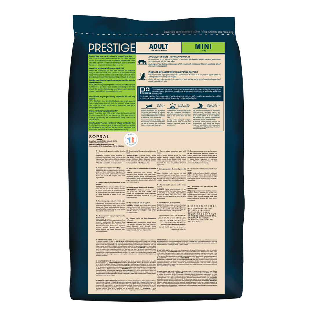 Pro Nutrition Prestige Adult Mini Breed Dry Dog Food 3kg