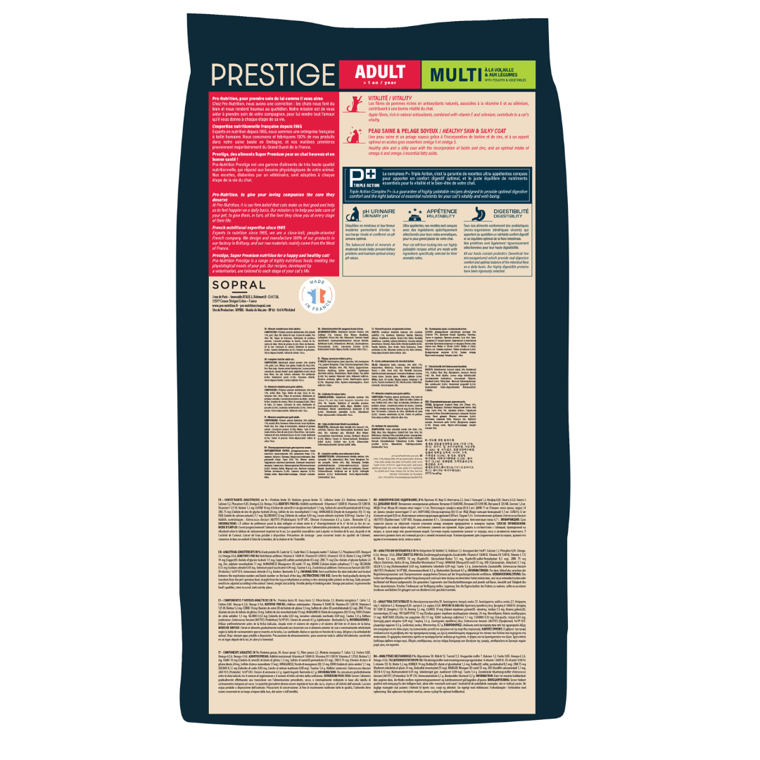 Prestige Cat Food Adult Multi Flavour – 10kg Complete Nutrition