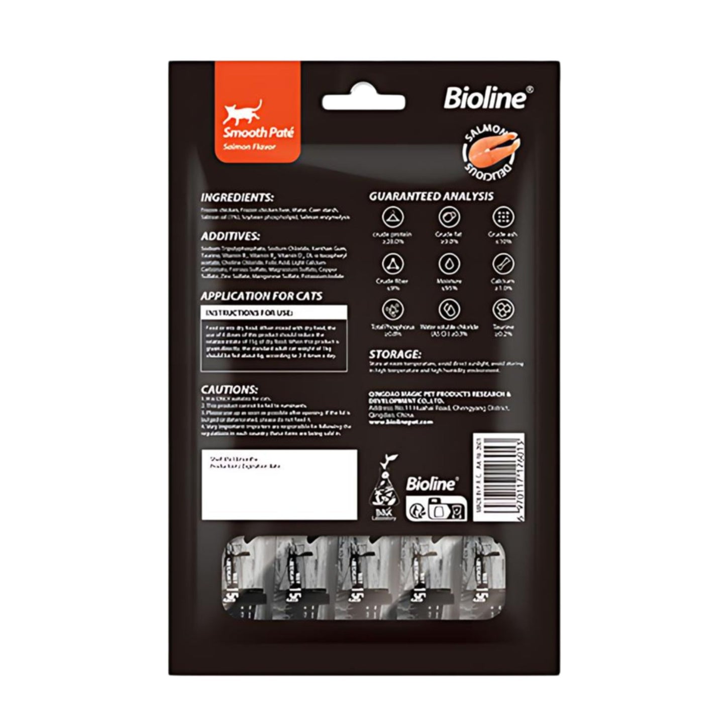 Bioline Natural Feast Smooth Pate Salmon Flavor For Cat - 15g