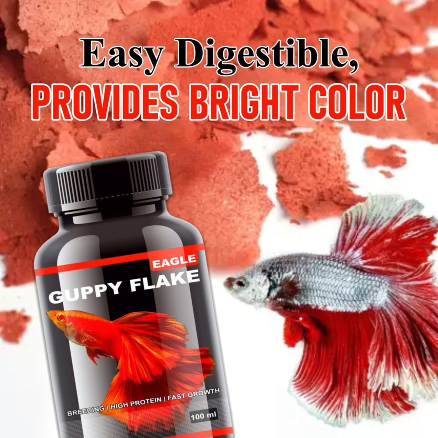Horizone Eagle Guppy Flakes Fish Food – 100ml