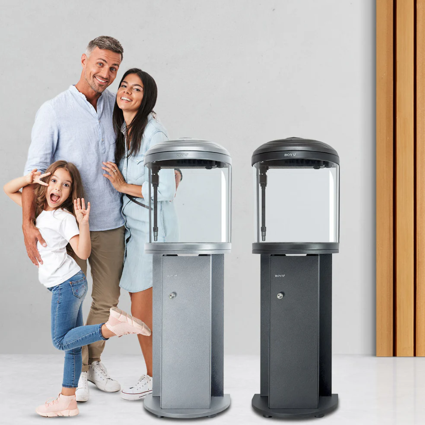 Boyu Half Moon Aquarium Cabinet - 612Lx368Wx613Hmm