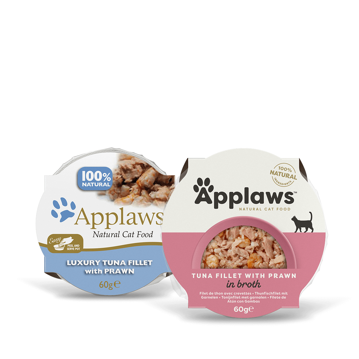 Applaws Natural Cat Food  Luxury Tuna Fillet With Prawn 60G