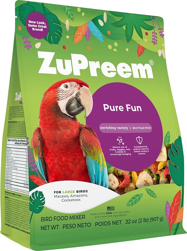 Zupreem Pure Fun Large Parrots - 0.91Kg