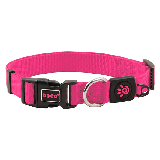Doco Signature Nylon Collar (Dcsn002)Color: Pink, Sizes: Xl