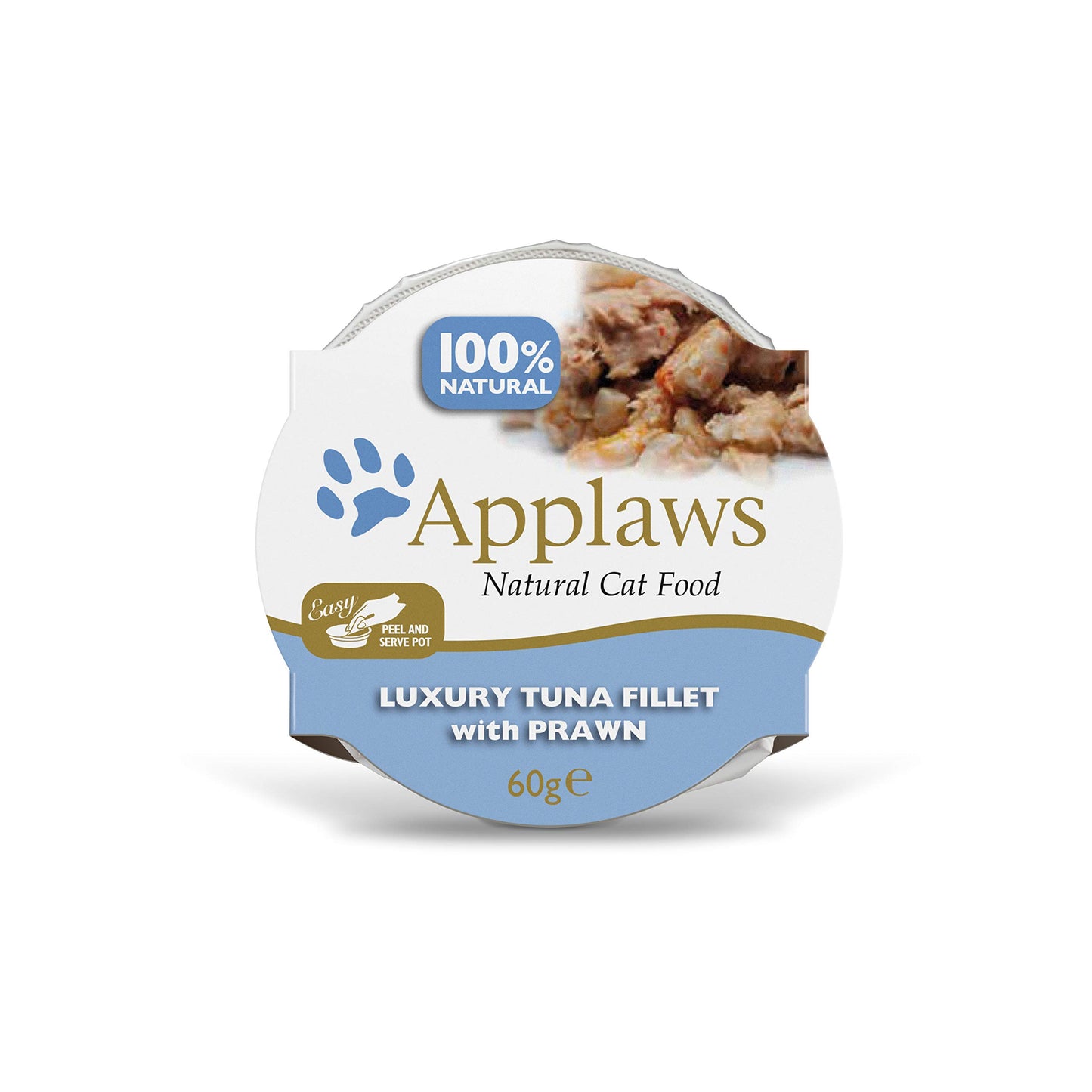 Applaws Natural Cat Food  Luxury Tuna Fillet With Prawn 60G