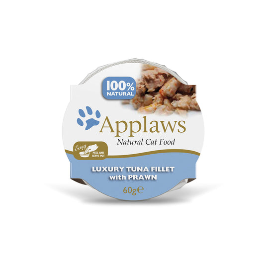 Applaws Natural Cat Food  Luxury Tuna Fillet With Prawn 60G