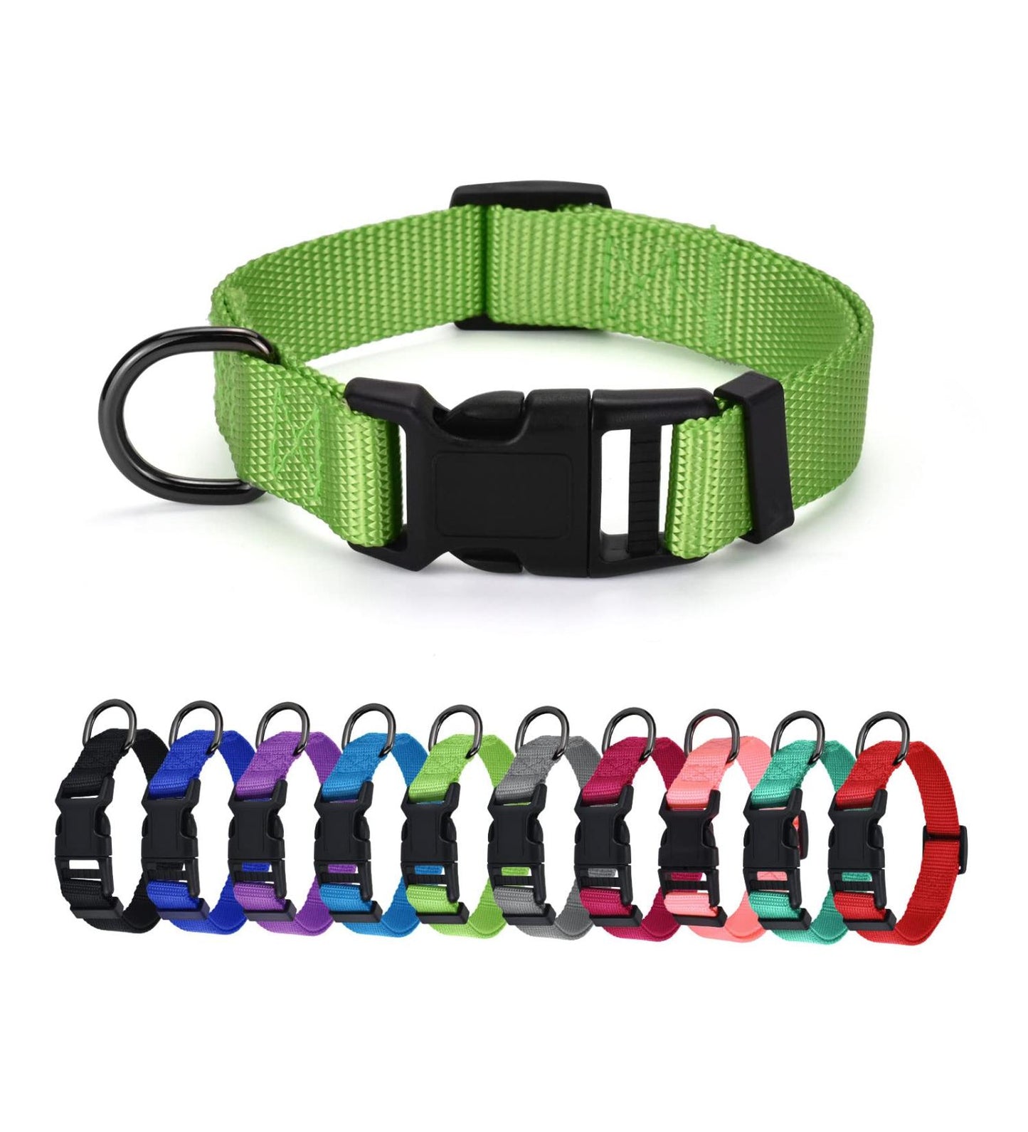 Doco Double D (Dd) - Ring Nylon Collar (Dcs005)Color: Green, Sizes: L