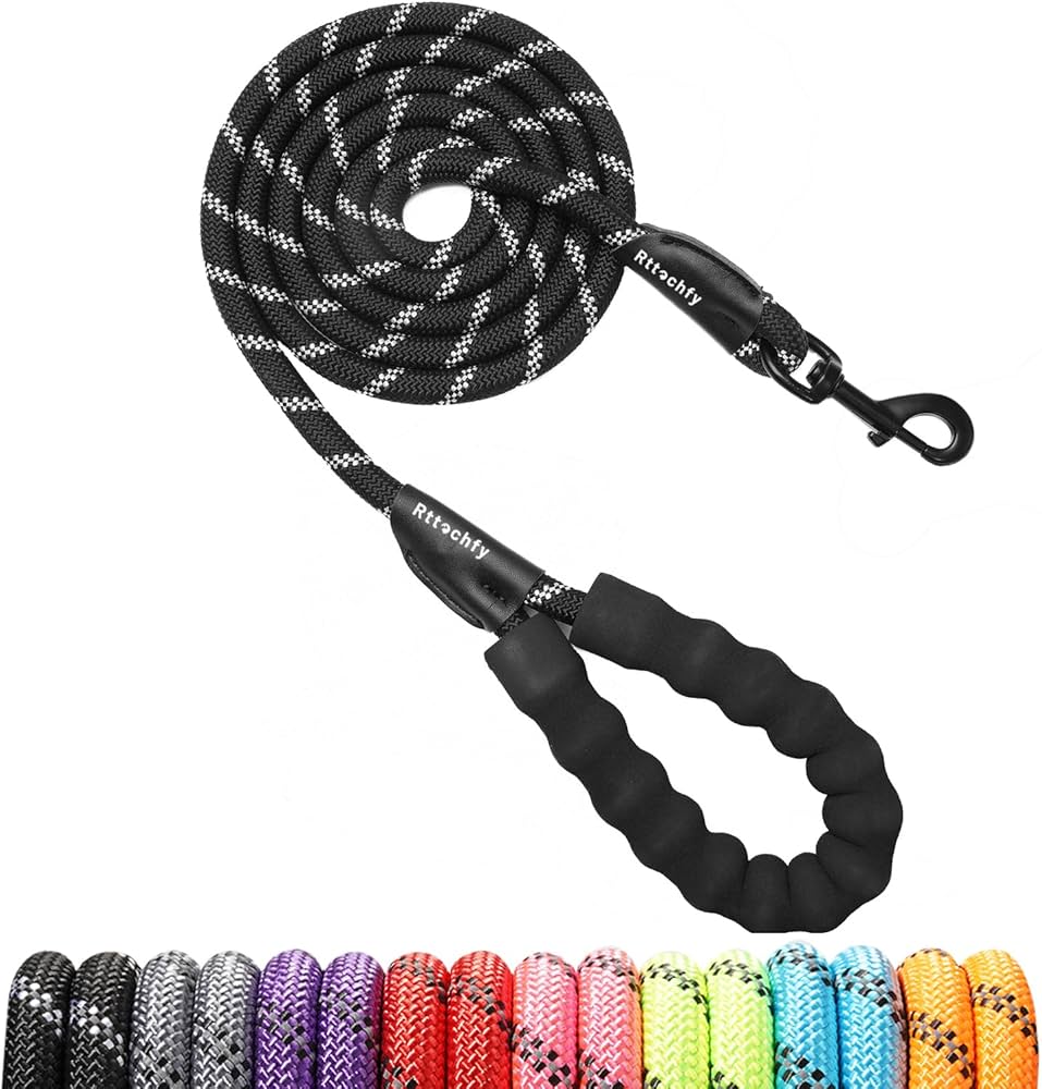 Doco Reflective Rope Leash With Plastic Encased Handle Loop (1/2 Width) - 6Ft - Large - Dcrope2072