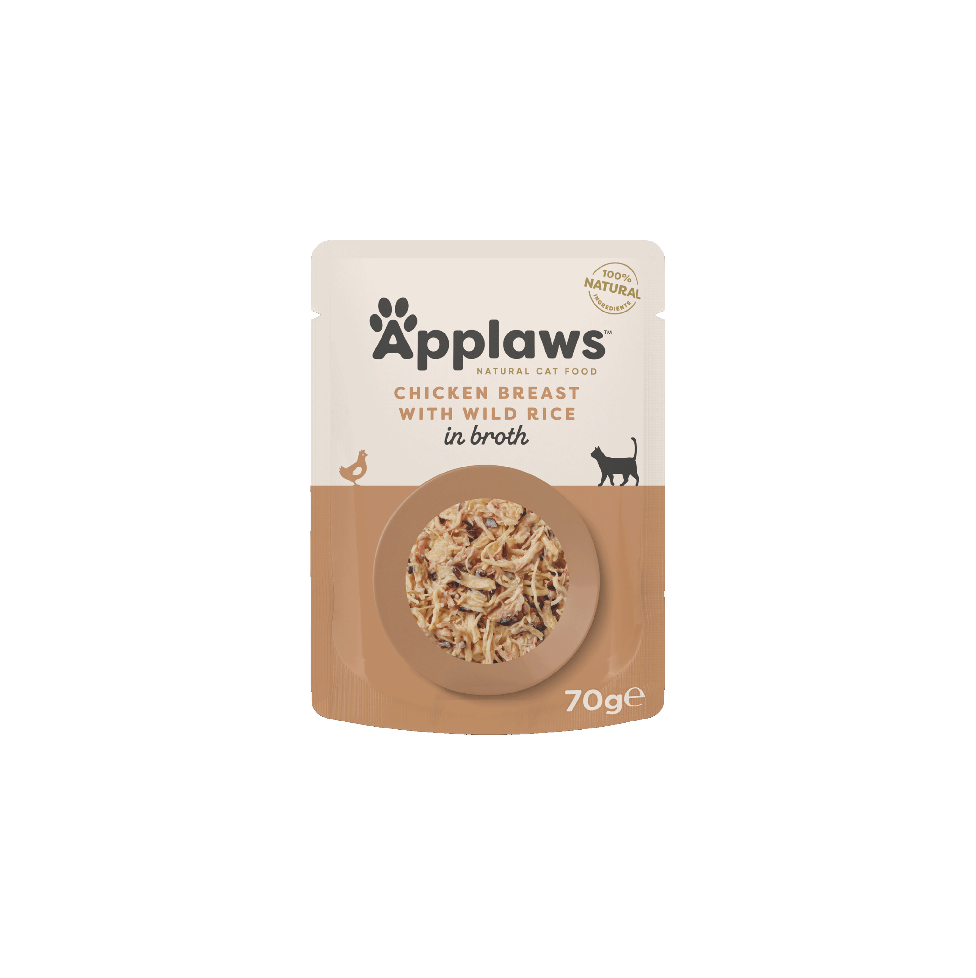 Applaws Natural Cat Food Chicken Breast With Wild Rice 70G