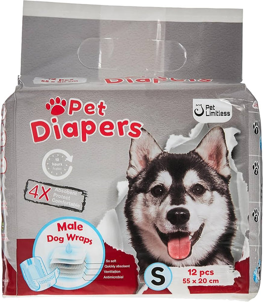 Petbroo Male Pet Diaper (55x20cm) Size - Small