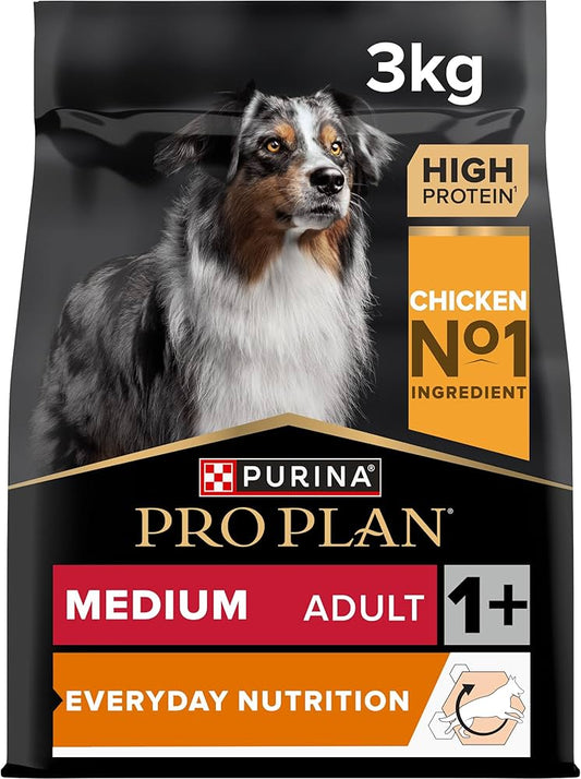 Purina Pro Plan Everyday Nutrition Medium Adult, Dry Dog Food With Chicken, 3 Kg