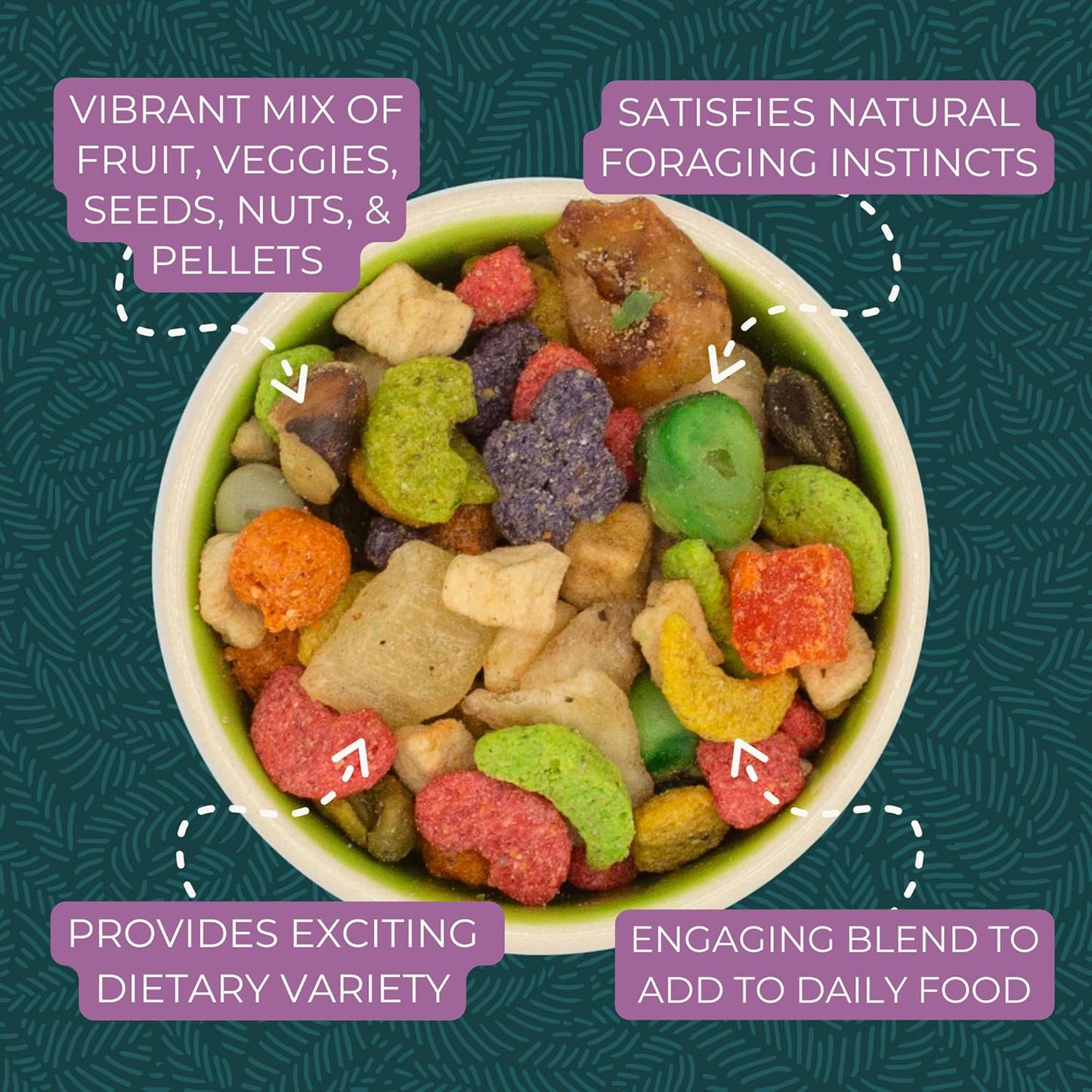 Zupreem Pure Fun Large Parrots - 0.91Kg