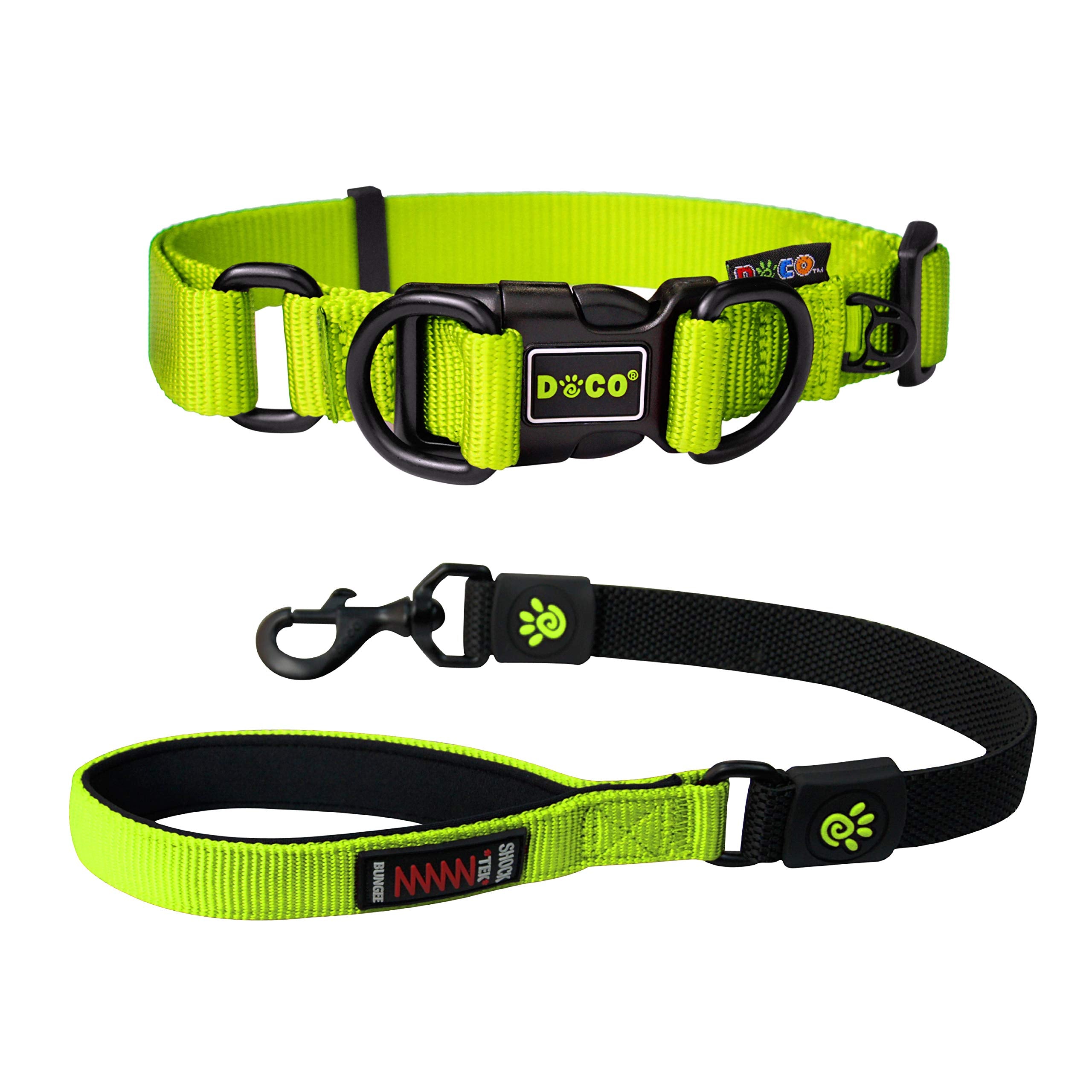 Doco Double D (Dd) - Ring Nylon Collar (Dcs005)Color: Green, Sizes: L