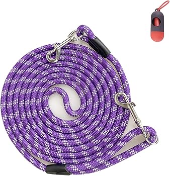 Doco Reflective Rope Leash With Plastic Encased Handle Loop (1/2 Width) - 6Ft - Large - Dcrope2072