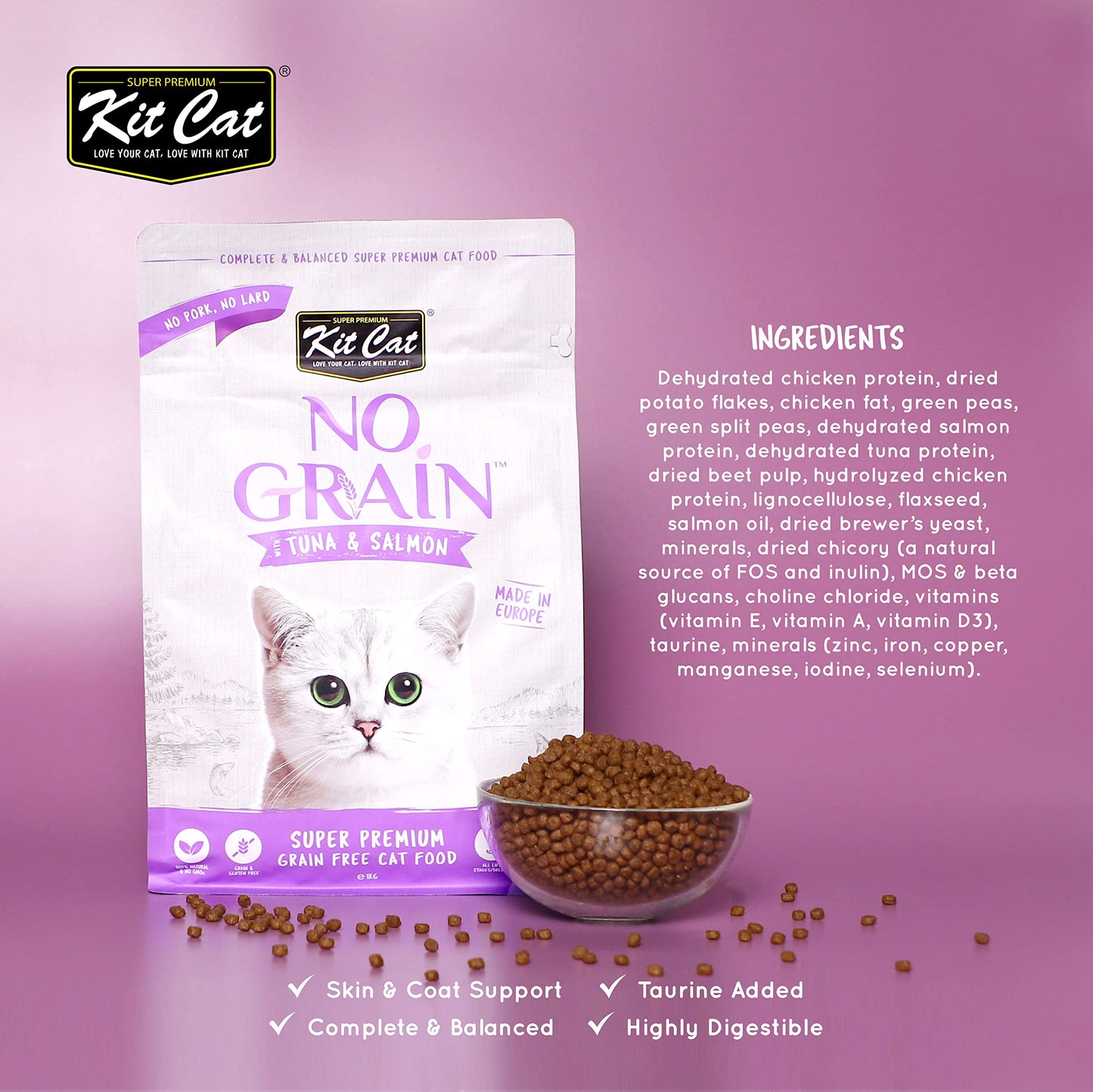 Kit Cat No Grain Tuna & Salmon 1Kg