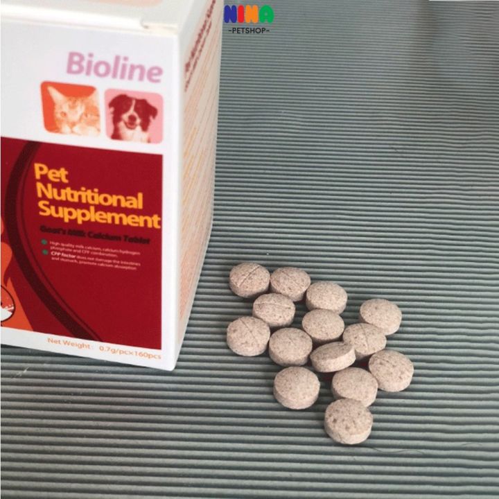 Bioline Dog Supplement Microelement Tablets 160 Count for Daily Health