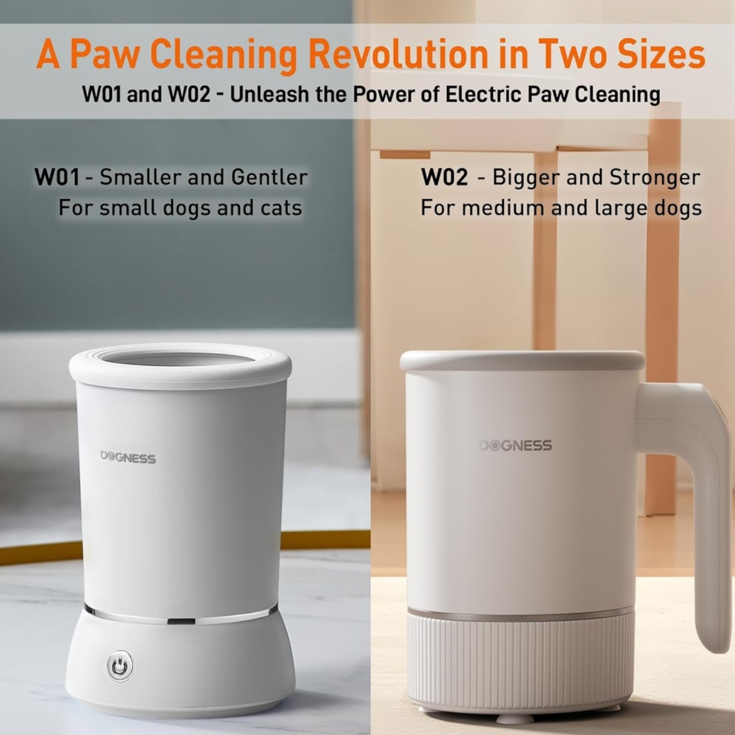 Dogness Automatic Pet Paw Cleaner And Massager Plus - White