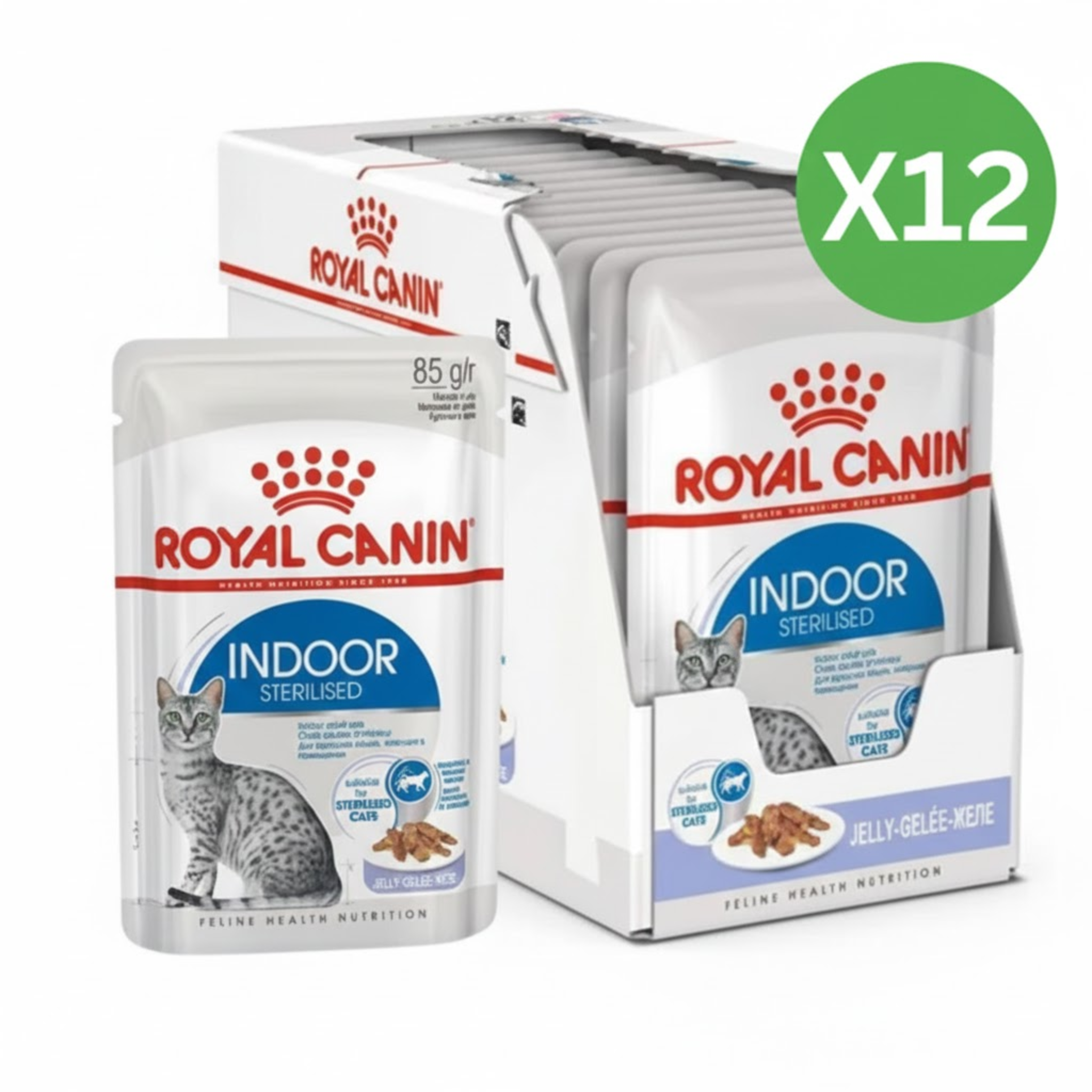 Royal Canin Feline Health Nutrition Indoor Jelly Cat Wet Food - 12X85G