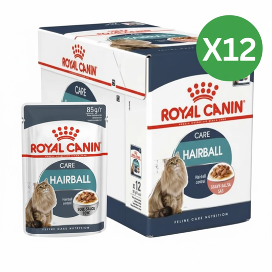 Royal Canin Feline Care Nutrition Hairball Gravy Cat Wet Food - 12X85G