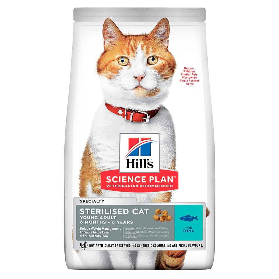 Hills Science Plan Adult Sterilised Tuna Young Adult Cat Dry Food 1.5Kg