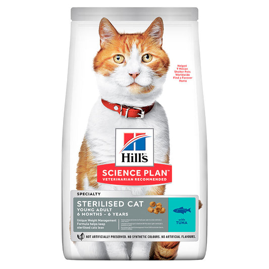 Hills Science Plan Adult Sterilised Tuna Young Adult Cat Dry Food 1.5Kg