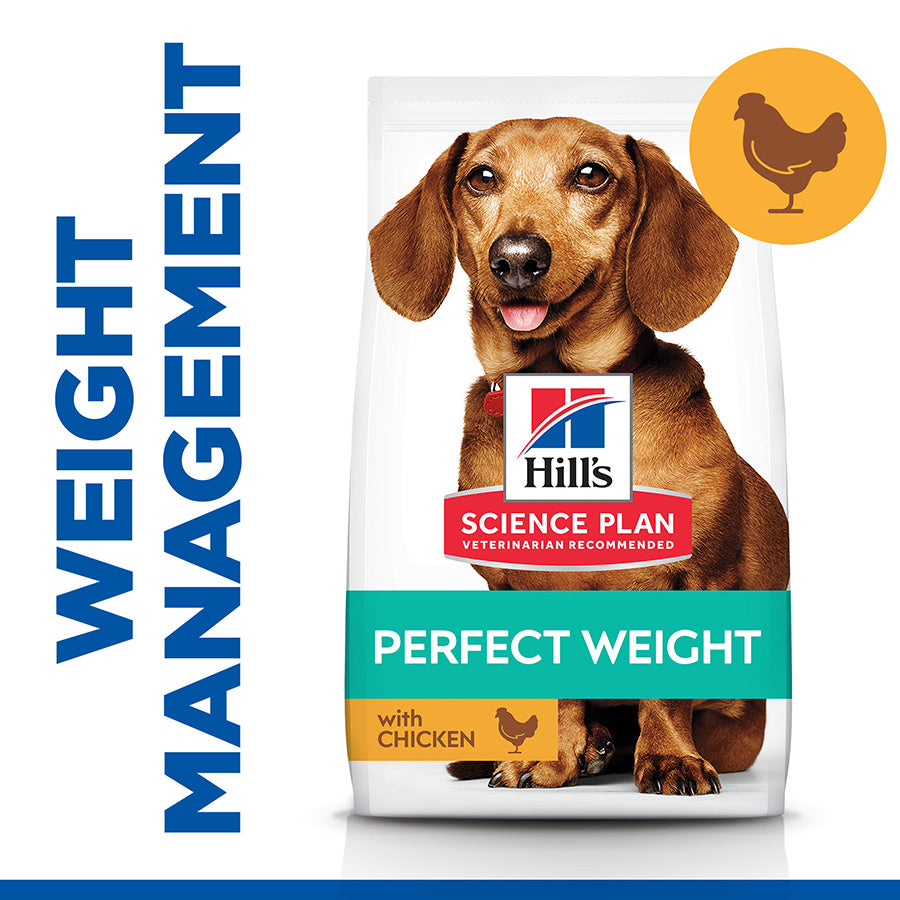 Hills Science Plan Perfect Weight Small & Mini Adult Dog Food With Chicken 1.5Kg