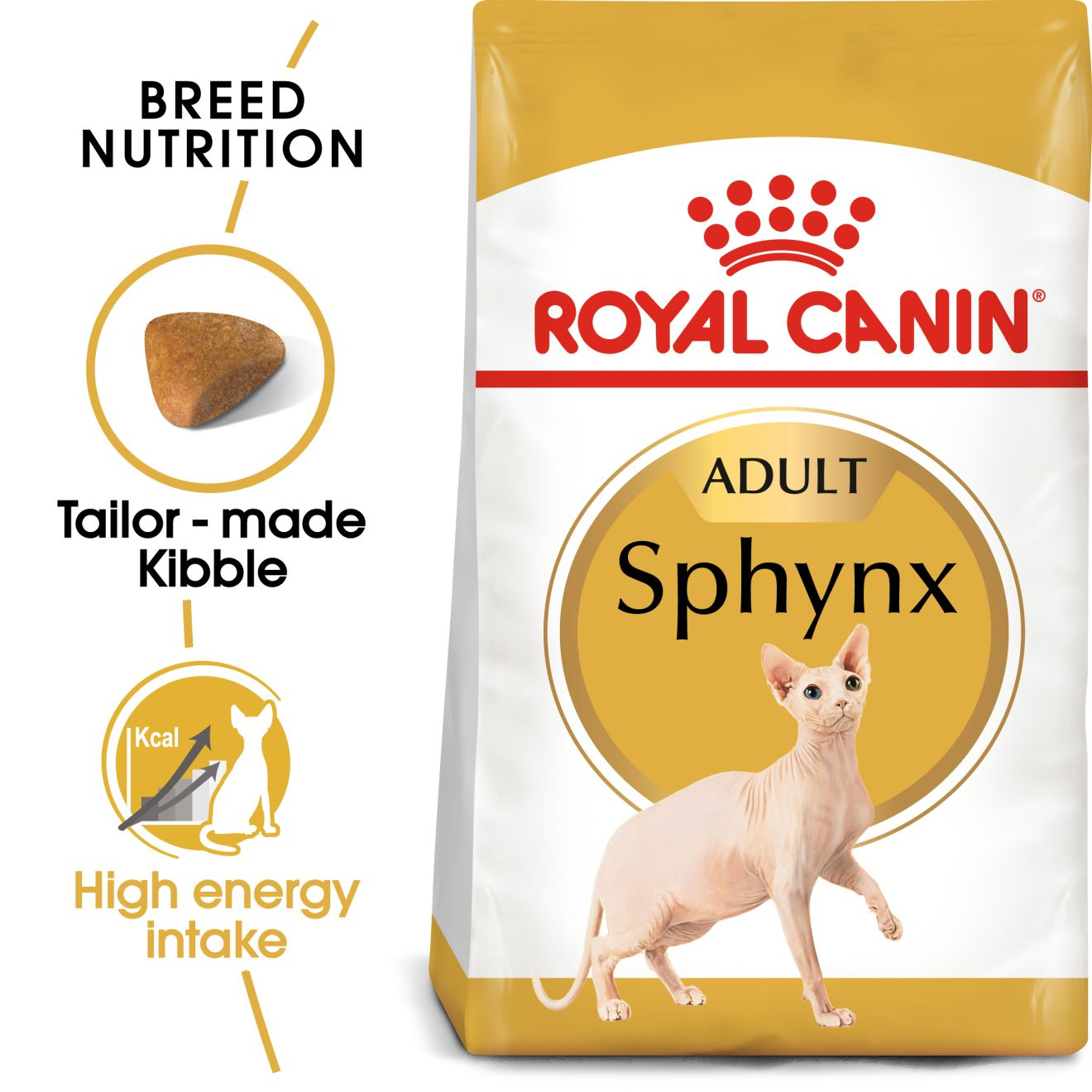 Royal Canin Feline Breed Nutrition Sphynx Adult Cat Dry Food 2kg