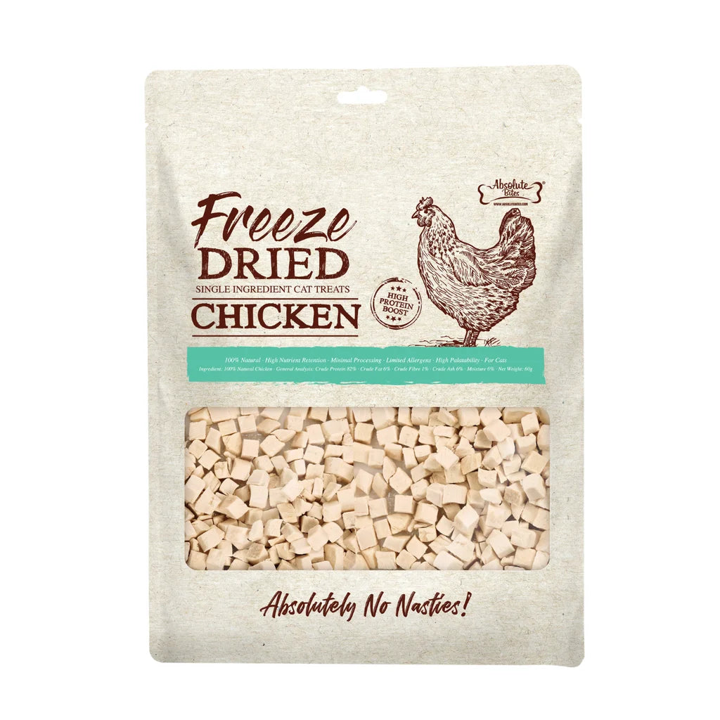 Absolute Bites Freeze Dried Cat Treat Chicken - 60g