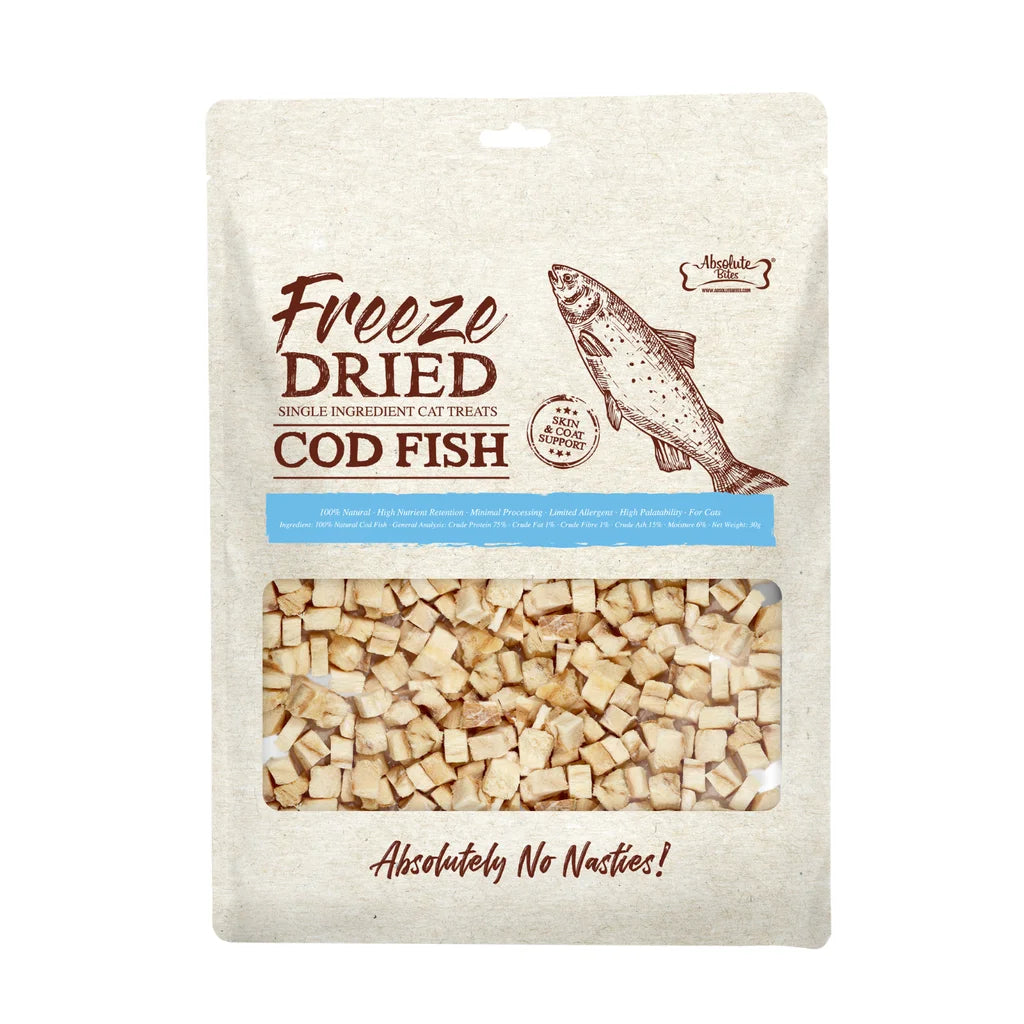 Absolute Bites Freeze Dried Cat Treat Cod Fish - 30g