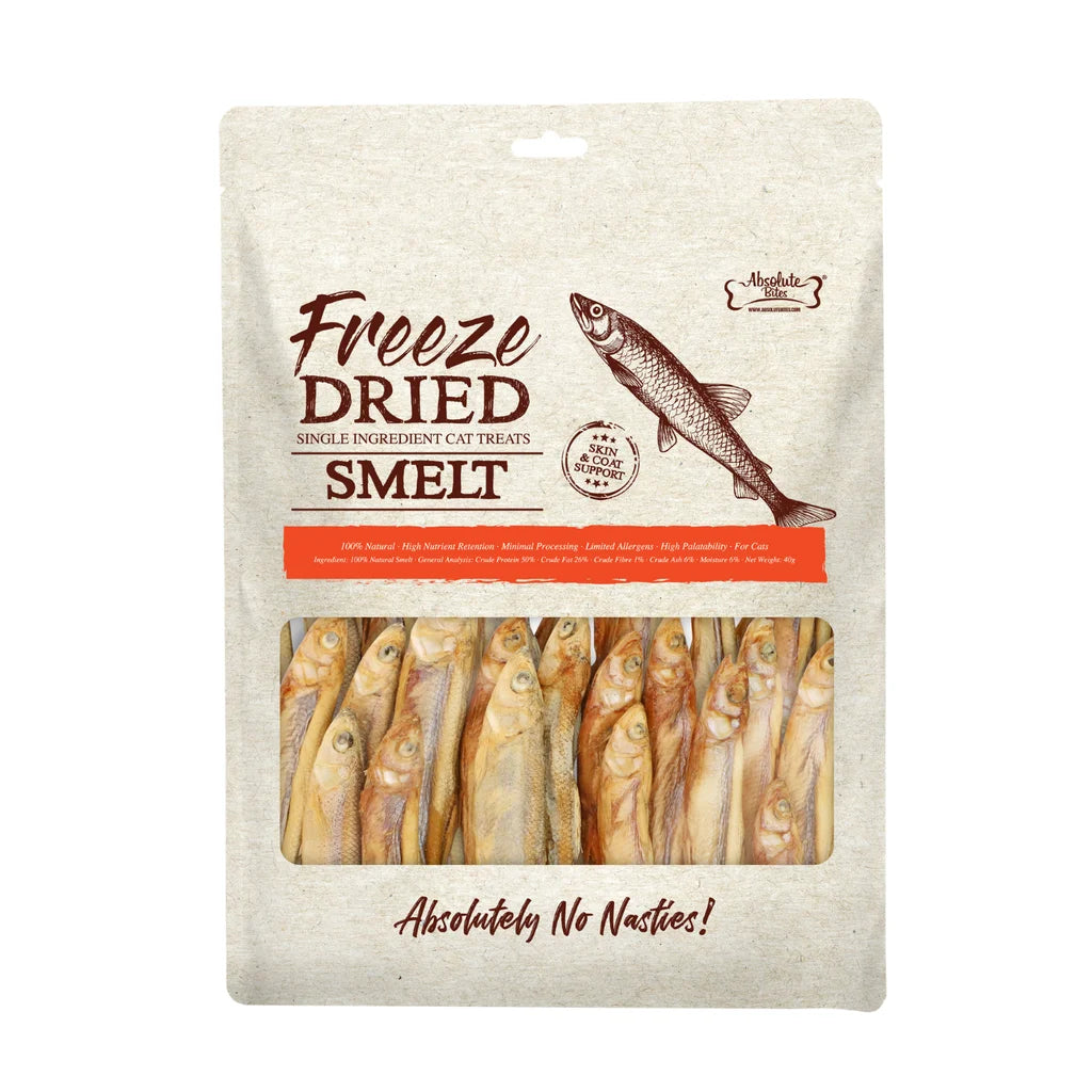 Absolute Bites Freeze Dried Cat Treat Smelt - 40g