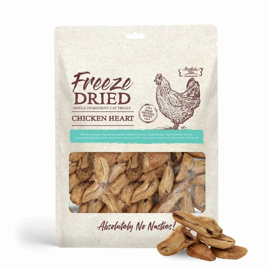 Absolute Bites Freeze Dried Chicken Heart Cat Treat - 40g