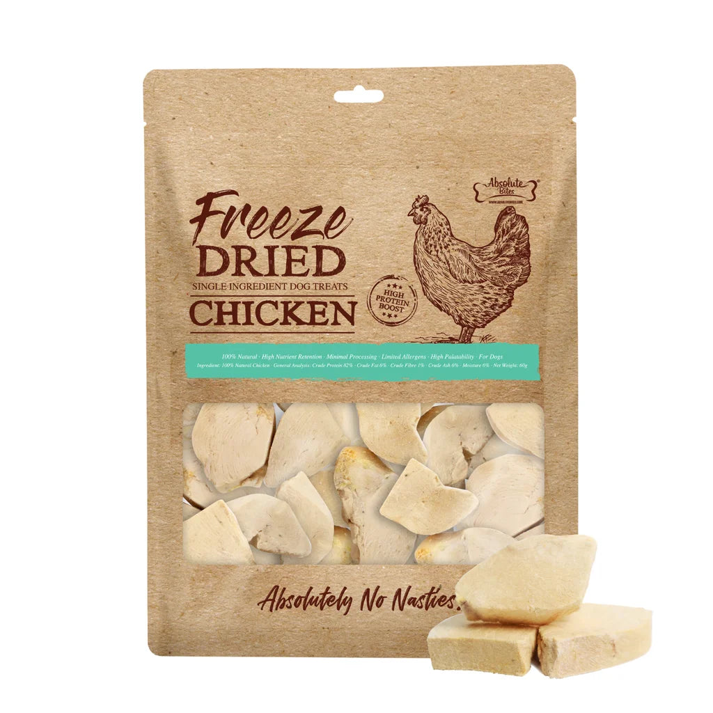 Absolute Bites Freeze Dried Dog Treat Chicken - 60g