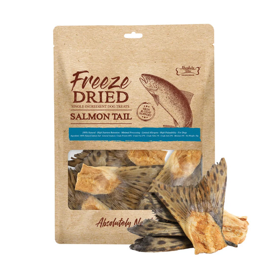 Absolute Bites Freeze Dried Dog Treat Salmon Tail - 40g