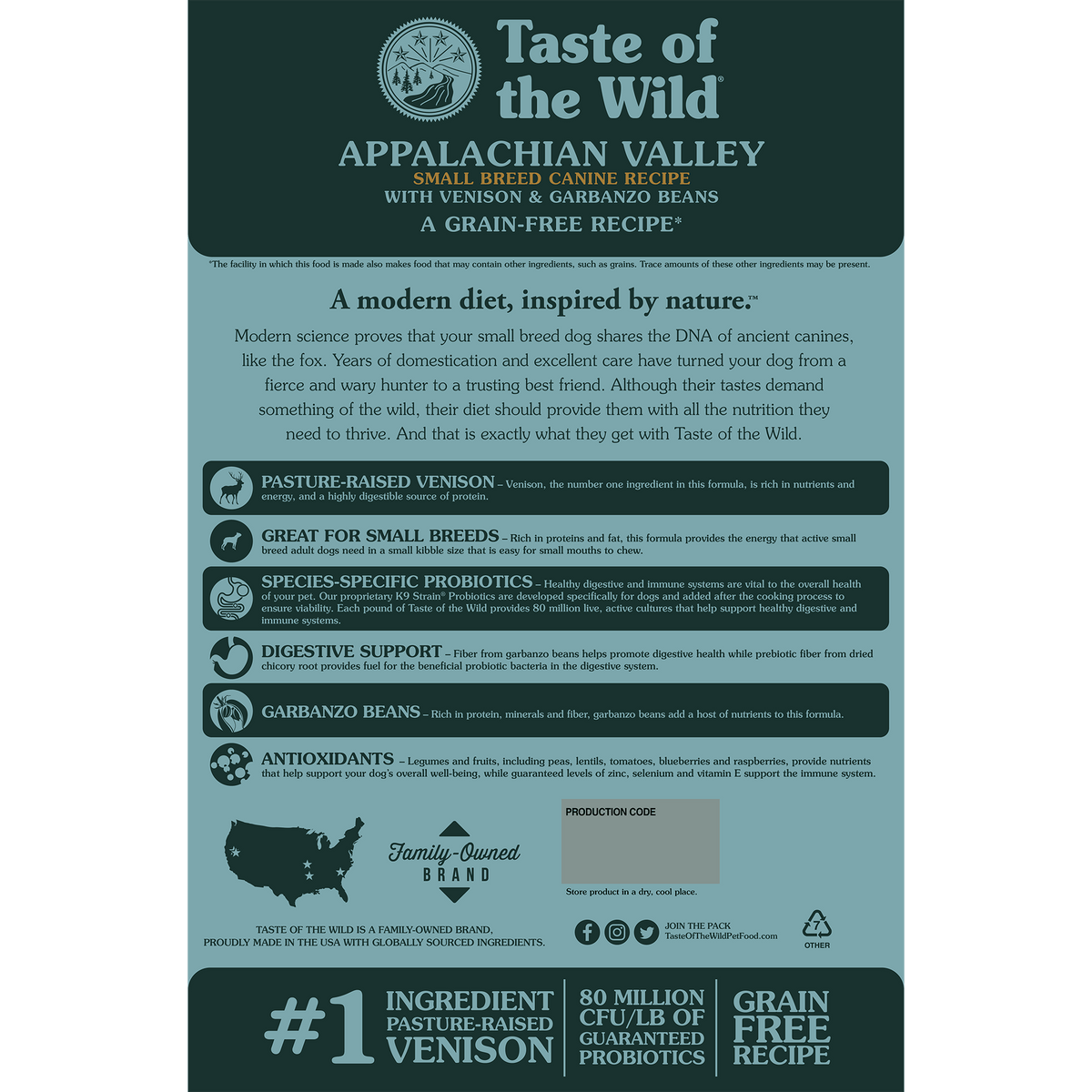 Taste of The Wild Appalachian Valley Small Breed Canine Dog Dry Food