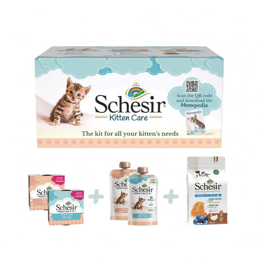 Schesir Kitten Care Wet & Dry Food Kit, 820G
