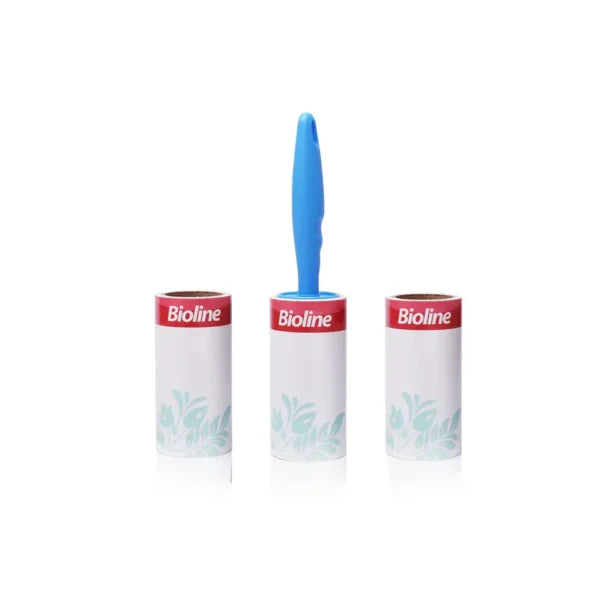 Bioline Pet Lint Roller 60 Sheets Hair & Fur Remover for Pet Owners
