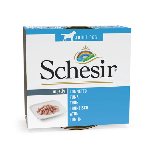 Schesir Dog Wet Food in Jelly Can-Tuna 150g