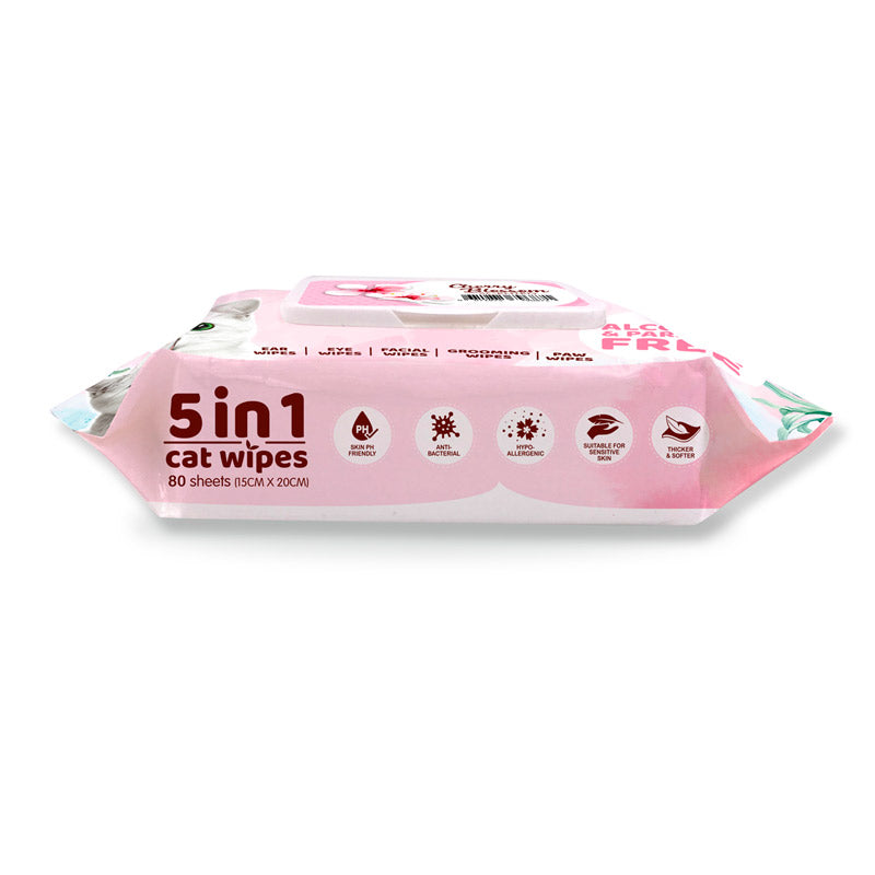 Kit Cat 5-in-1 Cat Wipes ‚Cherry Blossom Scented
