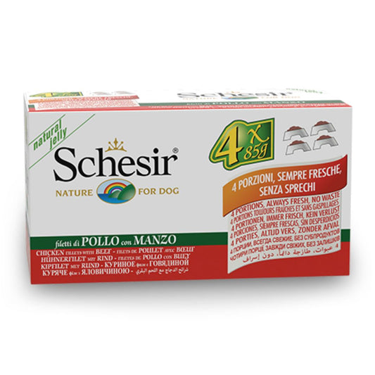 Schesir Dog Wet Food-Chicken Fillets With Beef[Weight - 340g]